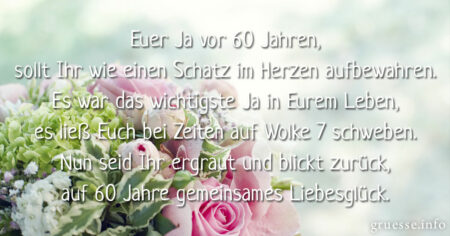 Glückwünsche Diamantene Hochzeit